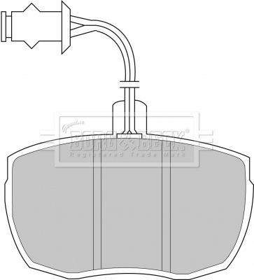 BORG & BECK Комплект тормозных колодок, дисковый тормоз BBP1481